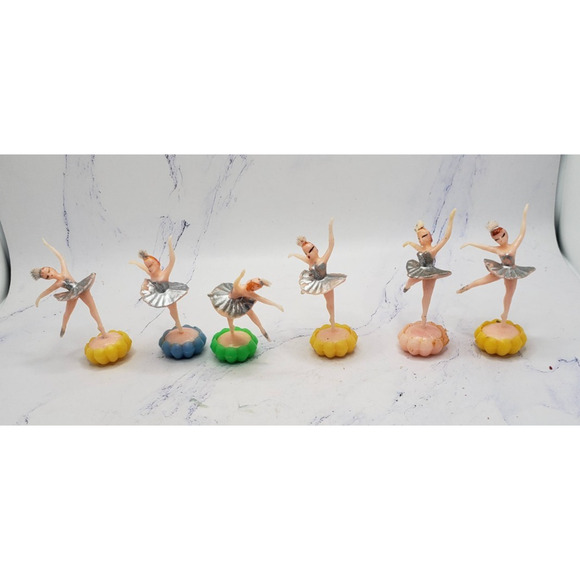 Vintage 1950's Ballerina Cake Toppers Lot of 6 Cake Decor - Picture 1 of 7